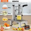 Commercial French Fry Cutter with 4 Replacement Blades, 1/4″ & 3/8″ Blade Easy Dicer Chopper, 6-wedge Slicer & 6-wedge Apple Corer