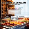 6 Pack Hotel Pans, 1/3 Size Anti-Jam Steam Pan, 0.8mm Thick Stainless Steel Restaurant Steam Table Pan, 4-Inch Deep Commercial Table Pan