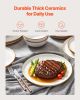 Dinnerware Set, Service for 8 (32 PCS), Round Plates and Bowls Sets, Scratch Resistant Ceramic Dinner Ware