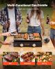 Commercial Griddle, 22.4" Heavy Duty Manual Flat Top Griddle, Countertop Gas Grill with Non-Stick Cooking Plate, Steel Natural Gas Griddle