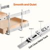 2 Tier Pull Out Cabinet Organizer, 20"W x 21"D Cabinet Drawer, Soft Close Slide out Shelf, Heavy-Duty Sliding Wood Drawer