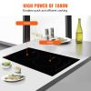 Electric Cooktop, 2 Burners, 12'' Induction Stove Top, Built-in Magnetic Cooktop 1800W, 9 Heating Level Multifunctional Burner