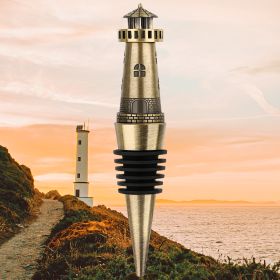 Creative Lighthouse Wine Stopper, Seals The Aroma Of Wine, Protects High-quality Wine, And Serves As A Premium Tool For Wine Preservation. (Option: Bronze HJS2303)