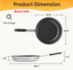 Ceramic Nonstick Egg Pan, Aluminum Frying Pan With Stainless Steel Base, Oven Safe, Dishwasher Safe Skillet