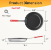 Ceramic Nonstick Egg Pan, Aluminum Frying Pan With Stainless Steel Base, Oven Safe, Dishwasher Safe Skillet
