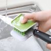 U-Shaped Cleaning Brush,Multi-Purpose Car Seat Belt Cleaning Brush Double-Sided U-Shaped Folding Interior Seat Belt Cleaning Tool