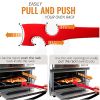 Silicone Oven Rack Push Pull Tool With Longer Handle, Shelf Puller For Air Fryer Toaster And Oven