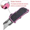 Aluminum Retractable Multi-Purpose Knife, Includes 5 SpareBlades -Quick Replacement, EDC Tool Pocket Knife