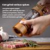 7 Inch Handle Manual Black Pepper Wood Grinder